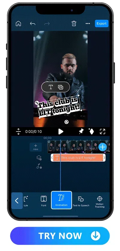 adjust the animation effect of text in a video with PowerDirector